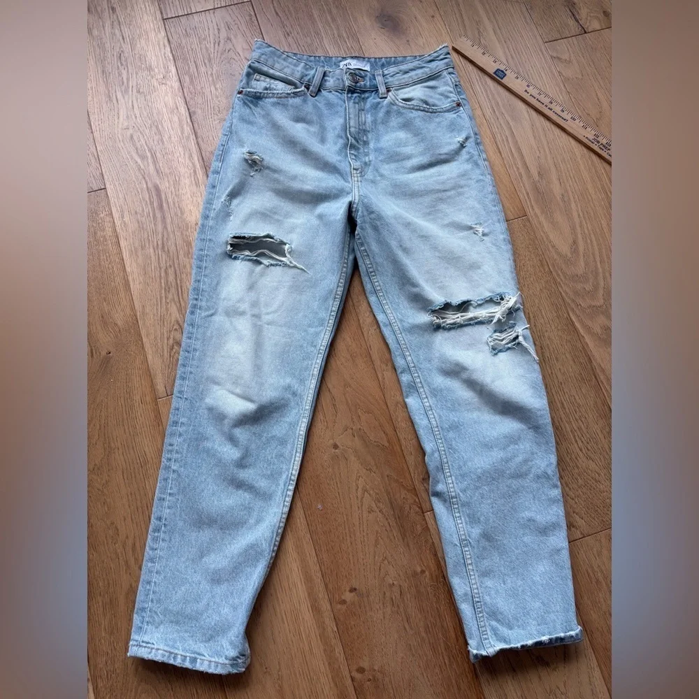 Zara classic mom fit jeans 6